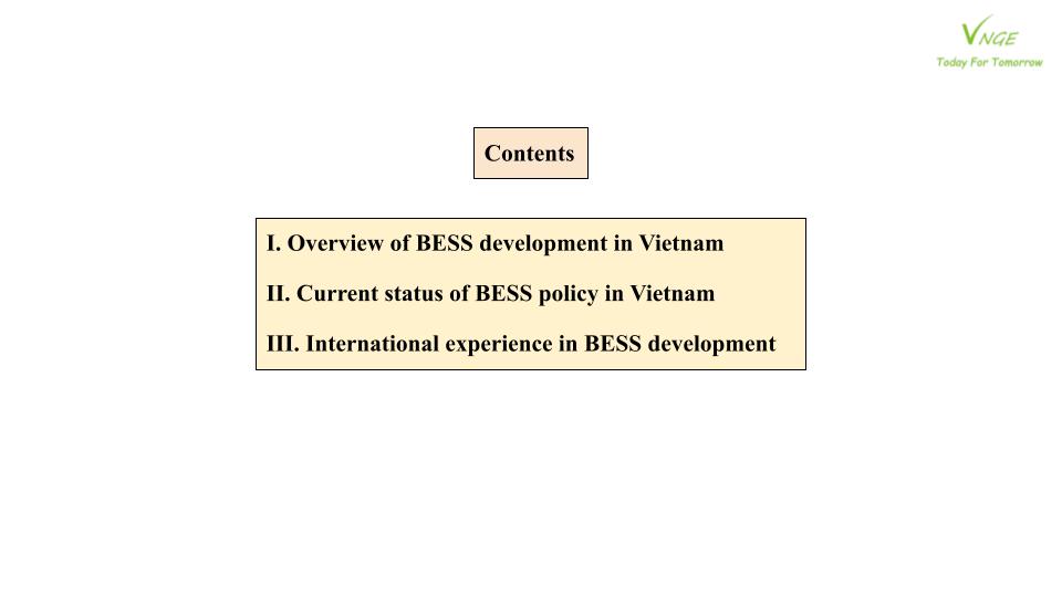 Battery Energy Storage System (BESS) development in Vietnam 