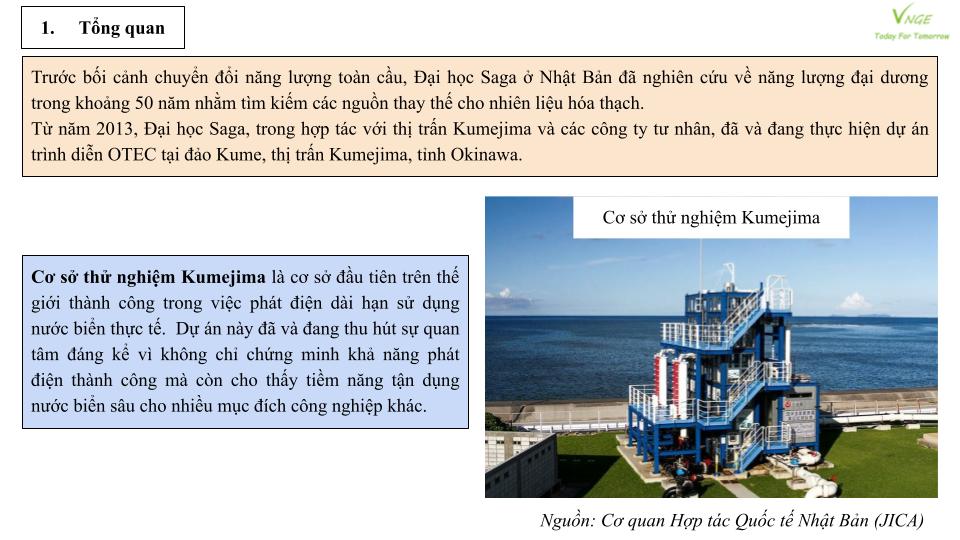Dự án chuyển đổi nước biển thành năng lượng  tại Nhật Bản 