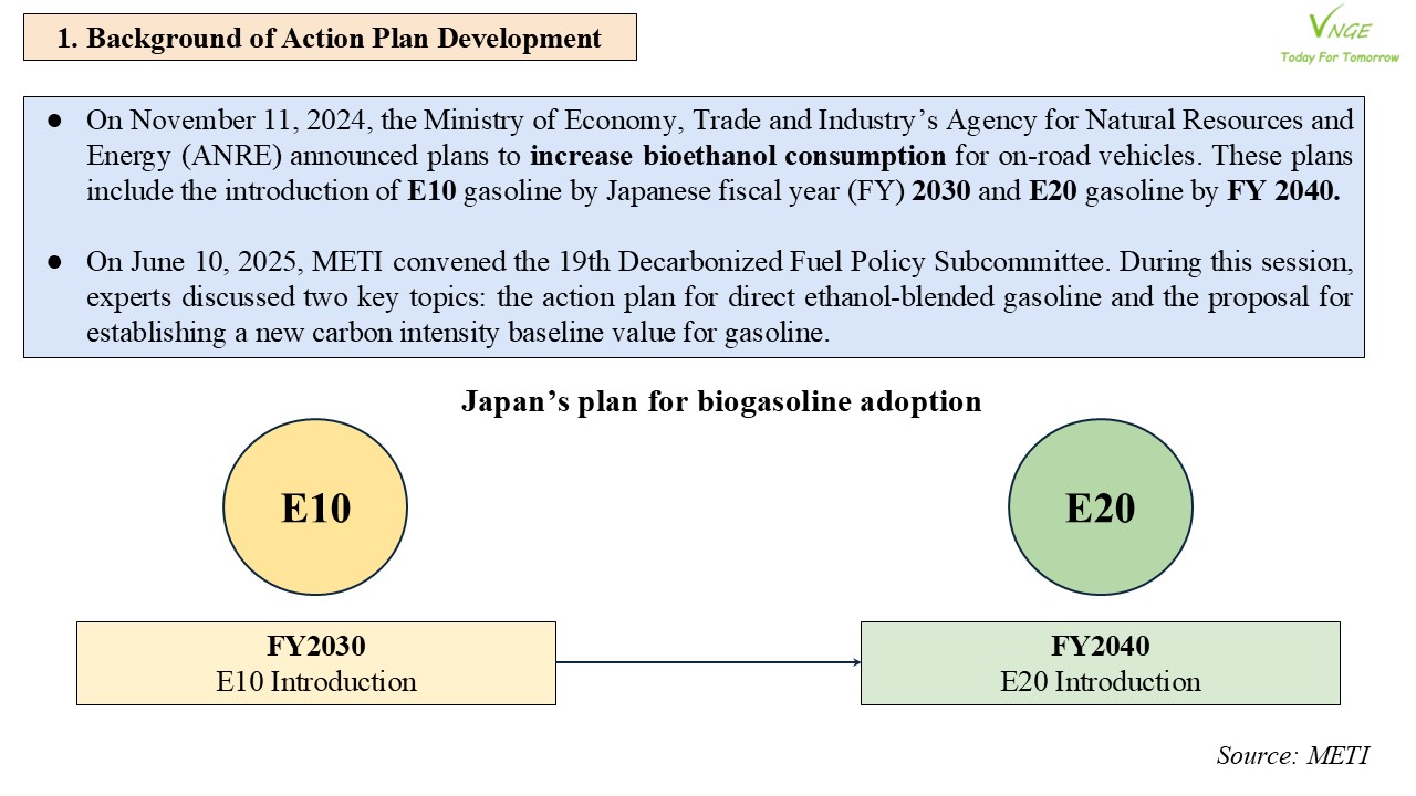 Japan’s Action Plan (Draft) for  Expanding the Use of Biogasoline 