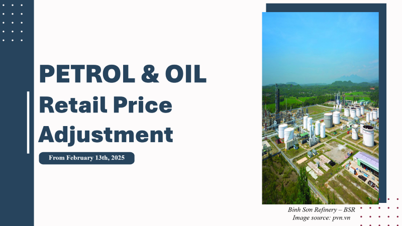 PETROL & OIL RETAIL PRICE ADJUSTMENT FROM FEBRUARY 13TH, 2025 