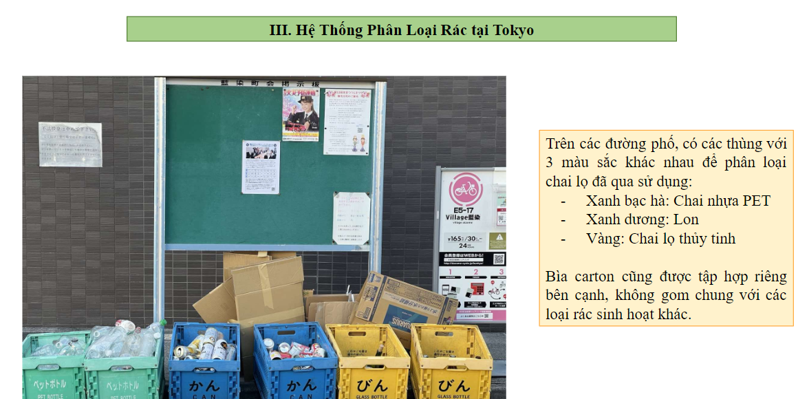 HOẠT ĐỘNG THU GOM PHÂN LOẠI RÁC TẠI TOKYO 