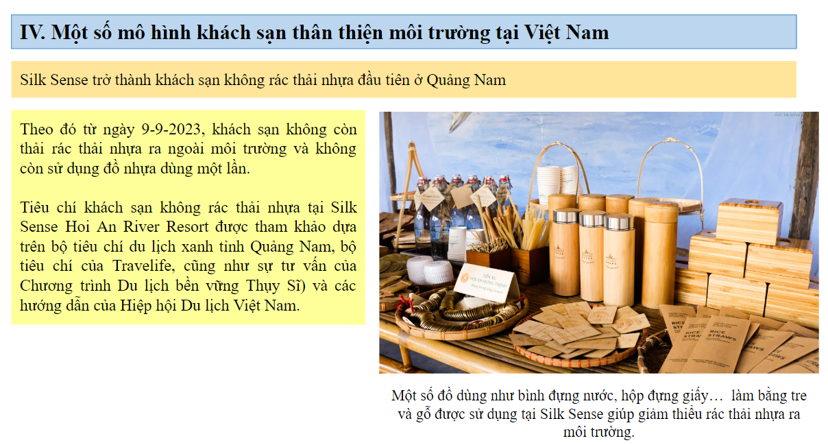 Kinh nghiệm giảm thiểu rác thải tại các khách sạn trên thế giới và Việt Nam 